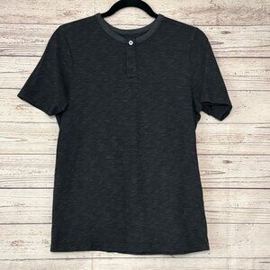 🍗 Wonder Nation Dark Grey 3 Button Short Sleeve Shirt Youth XL